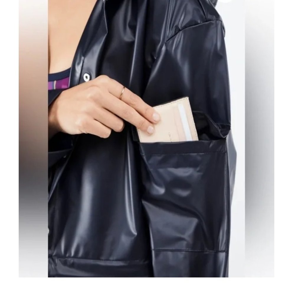 Fabletics Shiny Black Utility Jacket - image 4